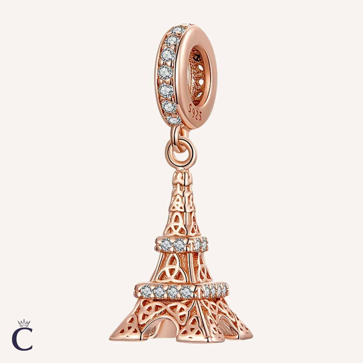 Charm Pendant Tour Eiffel Rose