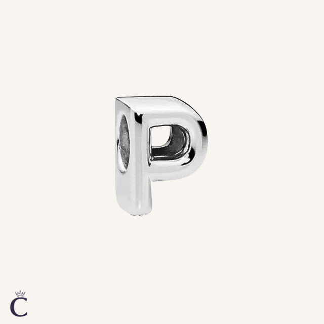 Silver Alphabet Letter P Charms