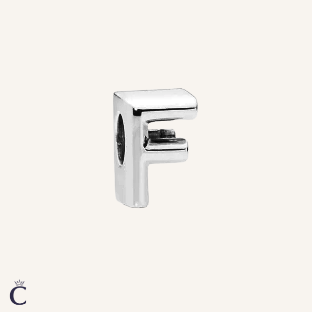 Alphabet Charms Letter F in Silver