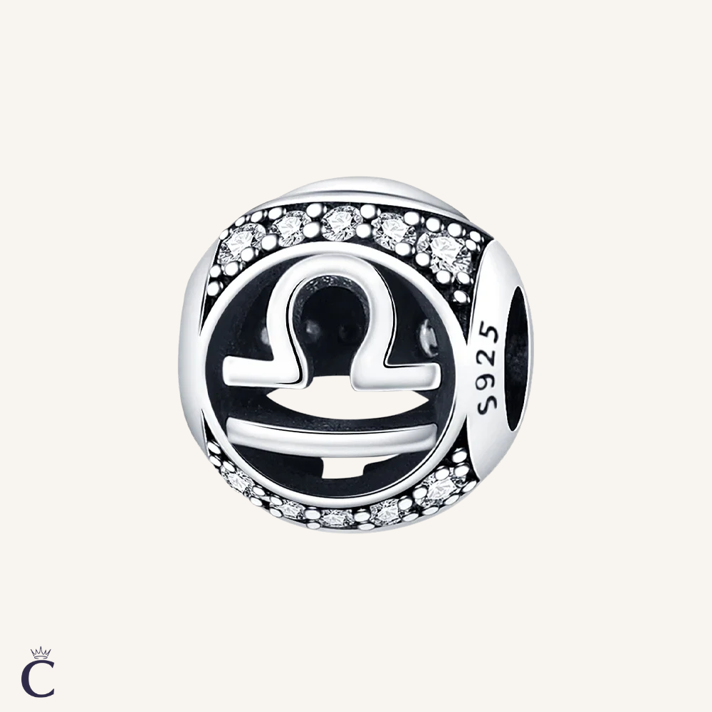Libra Zodiac Charms in Silver