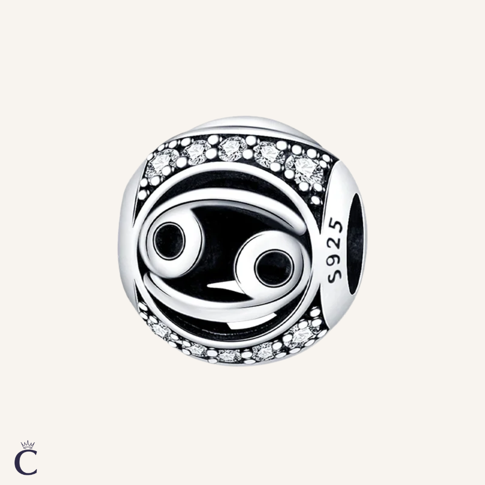 Cancer Zodiac Charms in Silver