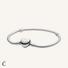 Bracelet Coeur & Maille Serpent Argent 925/1000e