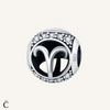 Aries Zodiac Charms in Silver